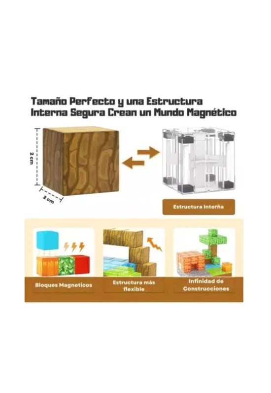 🌲 Forest Adventures™ - Bloques magneticos Minecraft