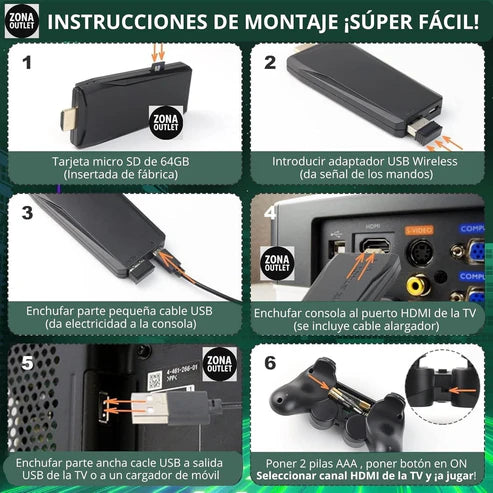 Consola Retro Arcade 4K+ 2 🎮MANDOS INALÁMBRICOS + 10.000 JUEGOS🎁