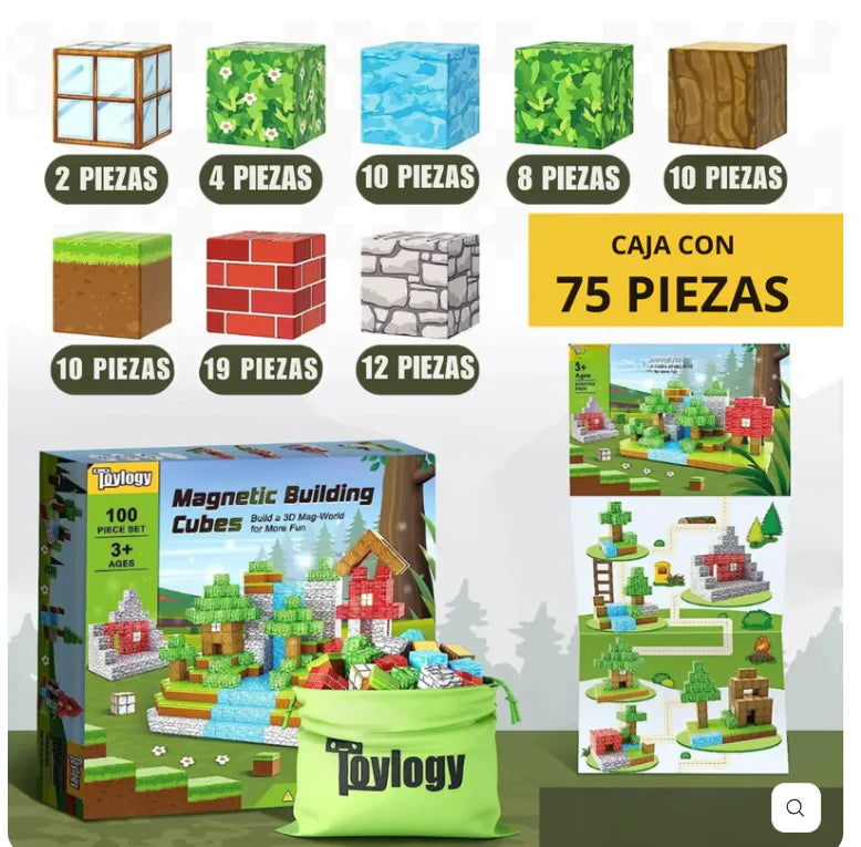 🌲 Forest Adventures™ - Bloques magneticos Minecraft